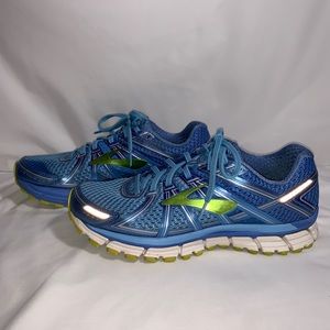 Brooks Womens Adrenaline GTS 17 1202311B464 Blue Running Shoes Lace Up Size 10 B